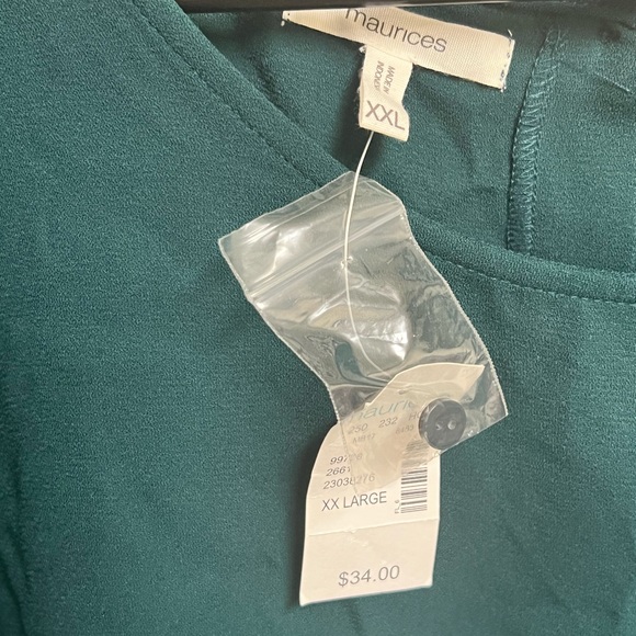 Maurices, Green Blouse, XXL, new - Picture 4 of 5